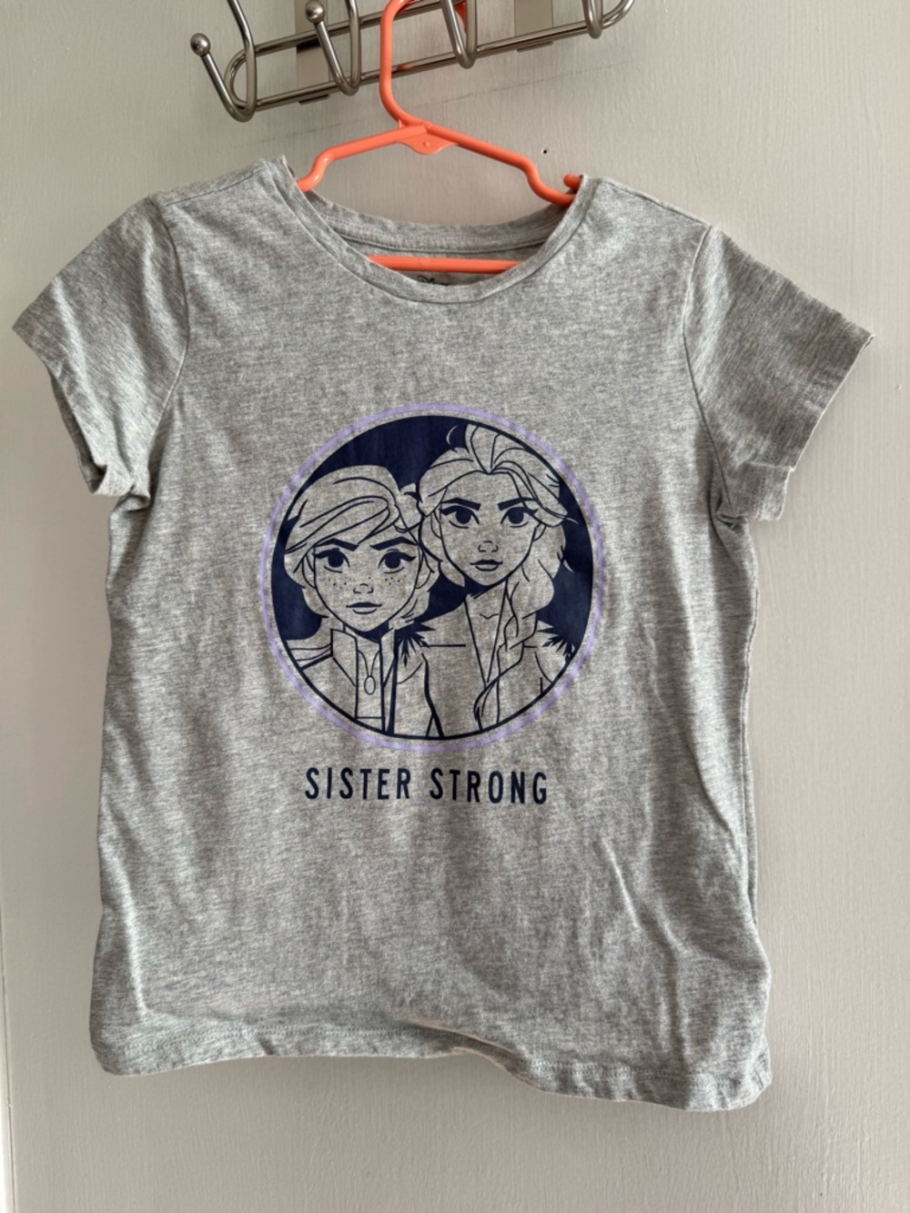 Disney Grey Tee with Elsa & Anna Frozen Size S